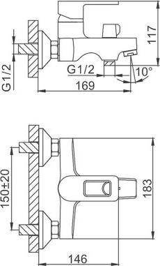 Смеситель для ванны с душем Frud R32072