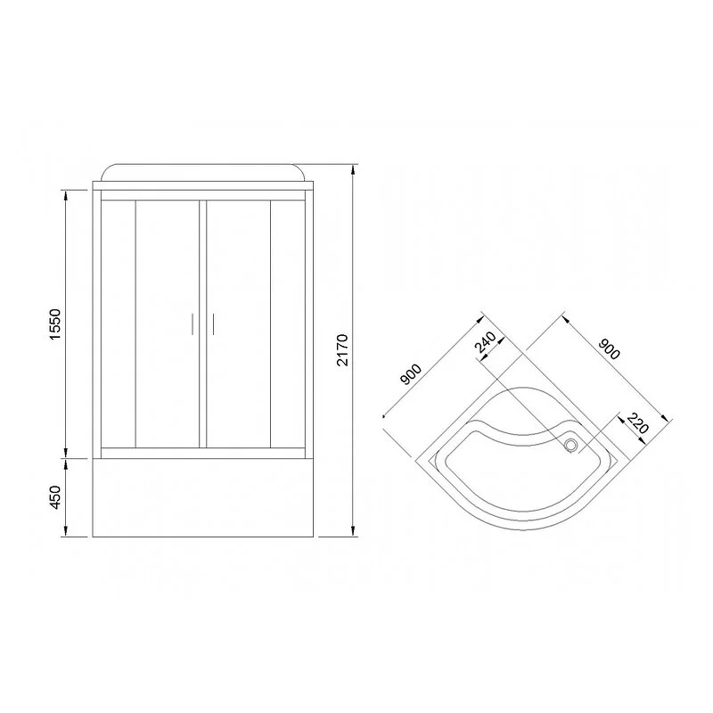 Душевая кабина Royal Bath BK RB90BK4-MM