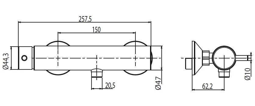 Смеситель для душа M&Z Ditirambo DRB00800 хром