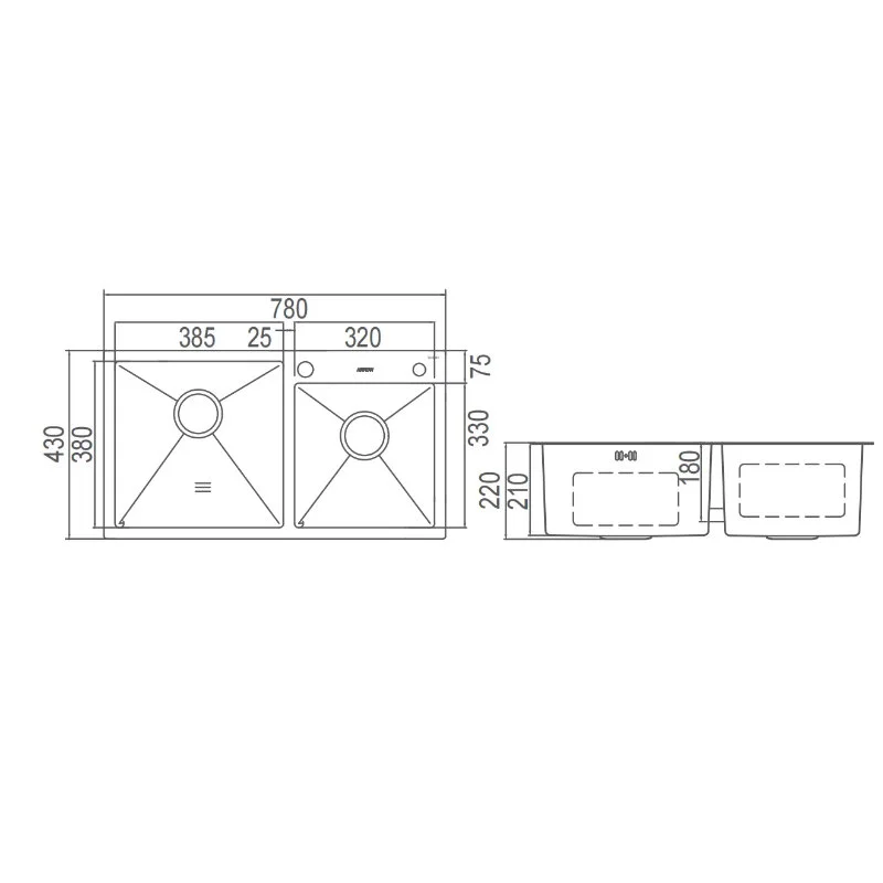 Кухонная мойка Arrow AG5552 черный