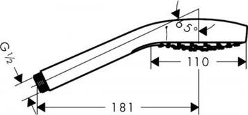 Ручной душ Hansgrohe Verso Select 1jet 26638400, хром