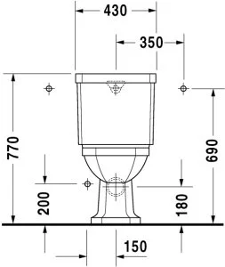 Напольный унитаз Duravit 1930 Series 022709