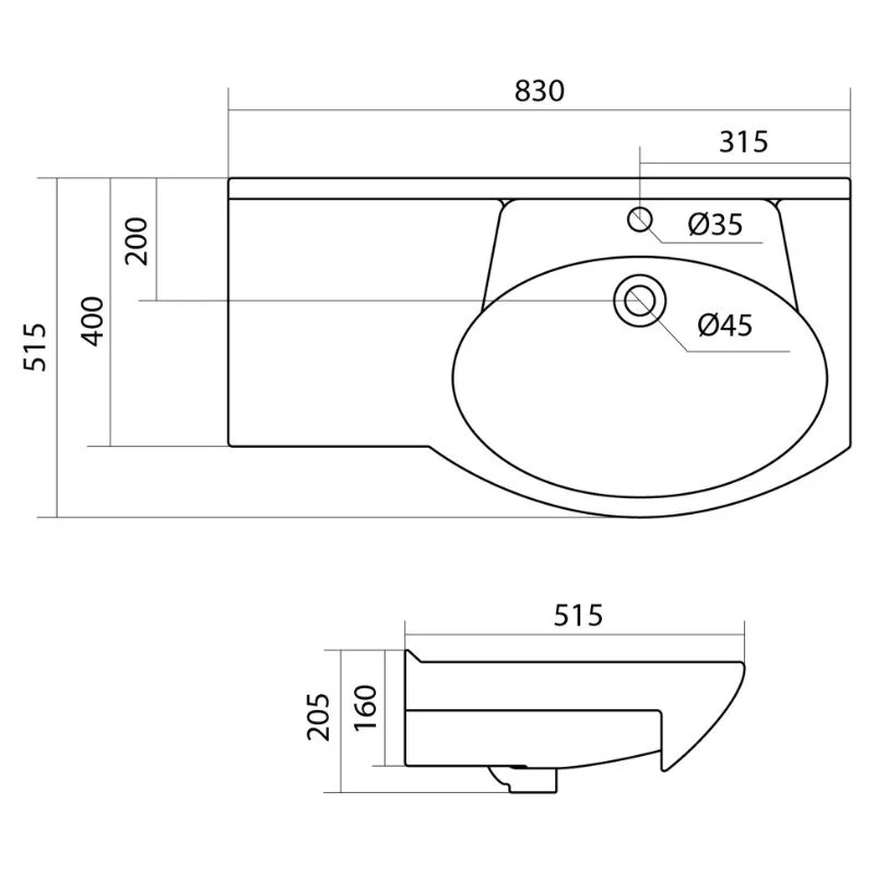 Раковина Style Line Коралл ЛС-00000164 белый