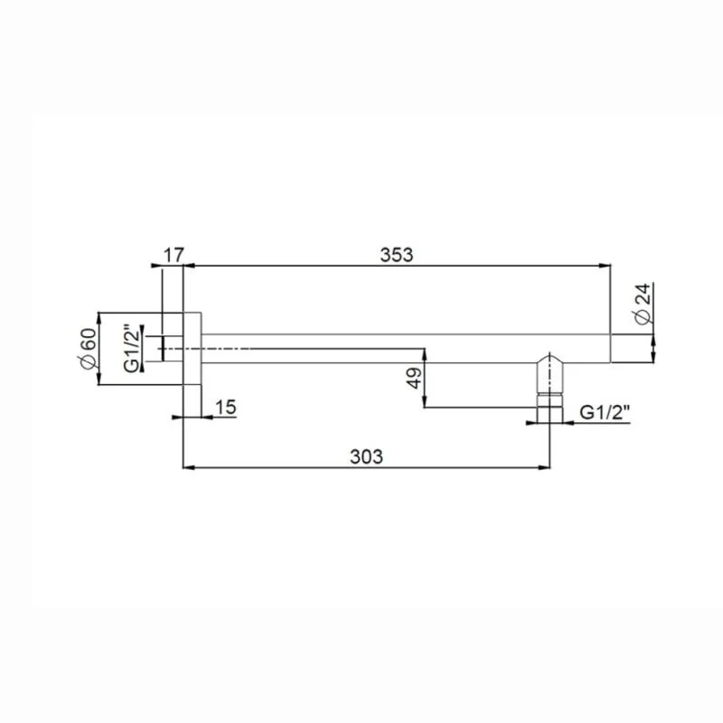 Держатель душа Paini 50PZ745TT35 черный