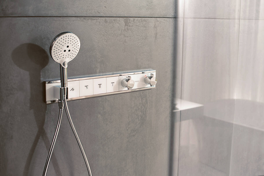 Термостат для душа Hansgrohe RainSelect 15357400, белый хром