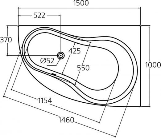 Акриловая ванна Ideal Standard Aqua 150x100 K639401