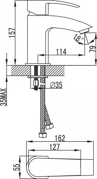 Смеситель для раковины Iddis Vane YA16177C, хром