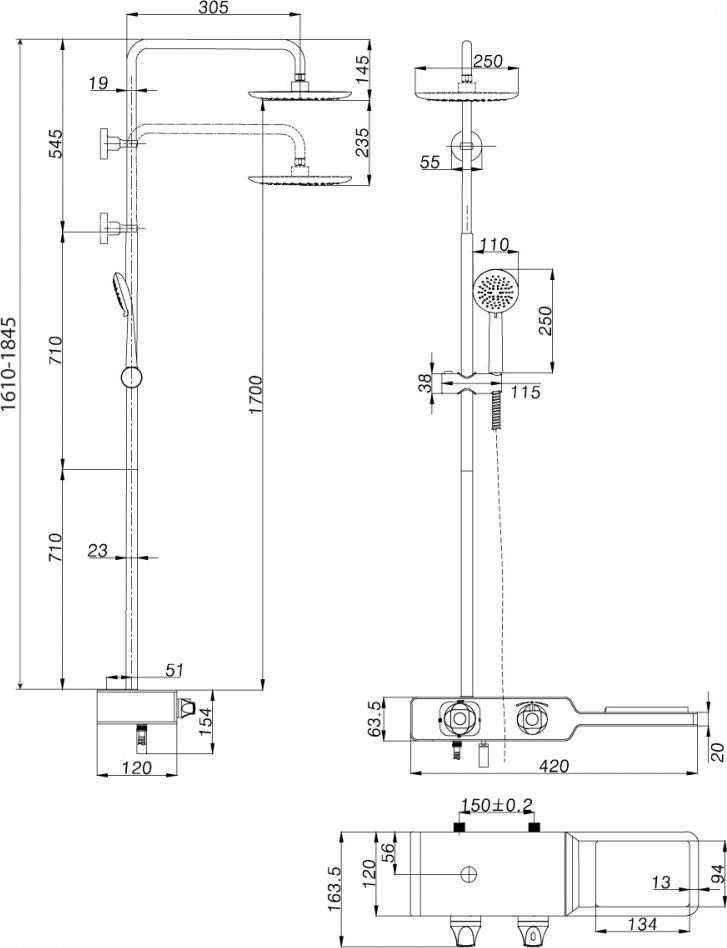 Душевая стойка Lemark Tropic LM7009C