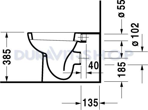 Приставной унитаз Duravit D-Code 21150900002