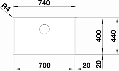 Кухонная мойка Blanco Zerox 700-U 526244 Dark Steel