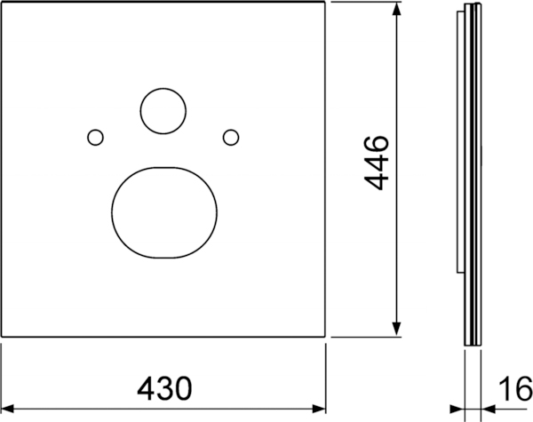 Декоративная панель Tece TECElux 9650107 для Duravit Senso Wash и Villeroy & Boch ViClean L