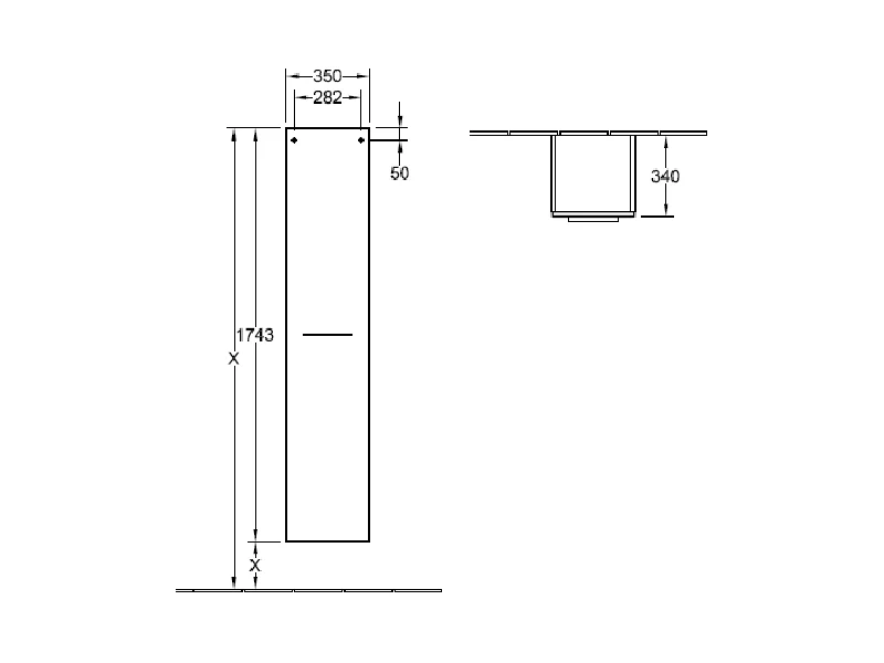 Шкаф-пенал Villeroy & Boch Verity Design B02400DH белый