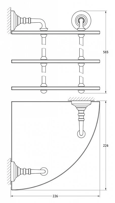 Полка 3SC Stilmar STI 419 белый;серый