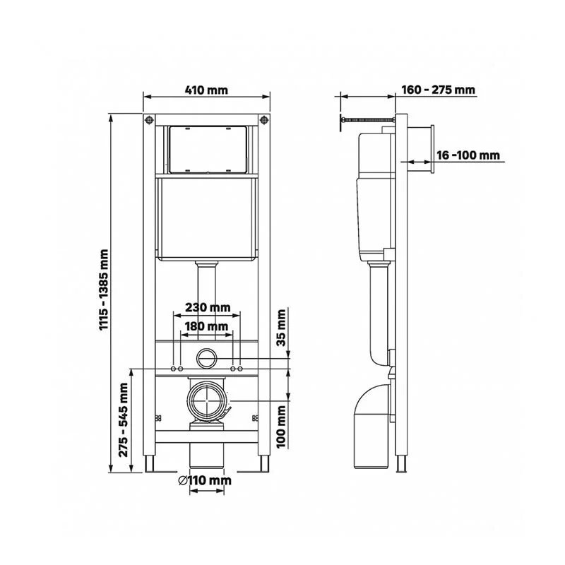 Комплект Berges: инсталляция Atom Line 410 043306, кнопка черная SoftTouch, VENTAS Rimless, сиденье дюропласт Ventas Slim SO, микролифт, быстросьем