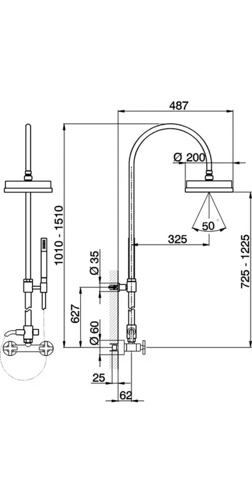 Душевая система Cisal Barcelona Quad BQ00405121 хром