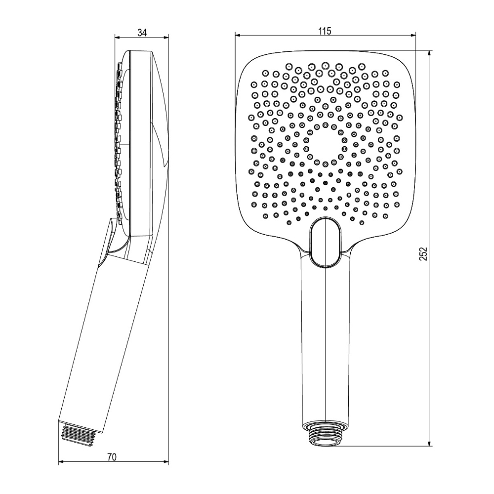 Душевая лейка Lemark LM8129BL черный