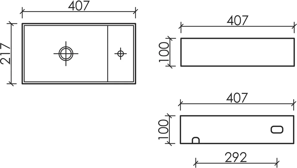 Рукомойник Ceramicanova Element CN6051L белый