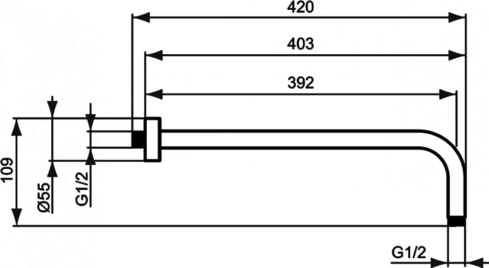 Душевой гарнитур Ideal Standard Idealrain BD389AA хром