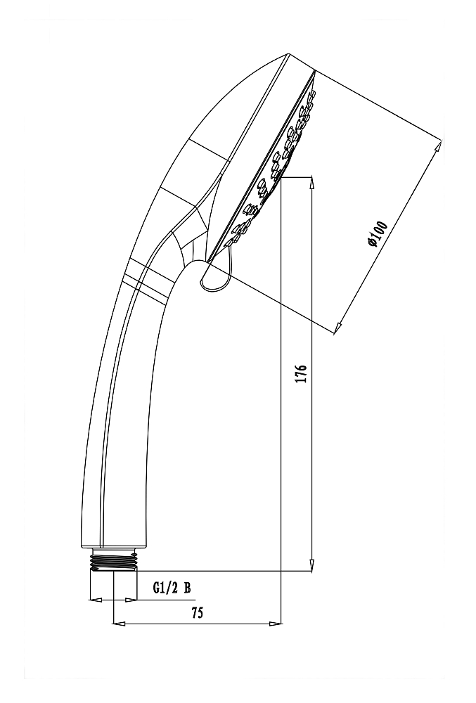 Душевая лейка Lemark LM0125C хром