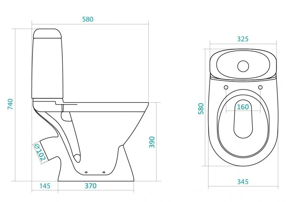 Напольный унитаз Santek Римини WH111758 крышка стандарт