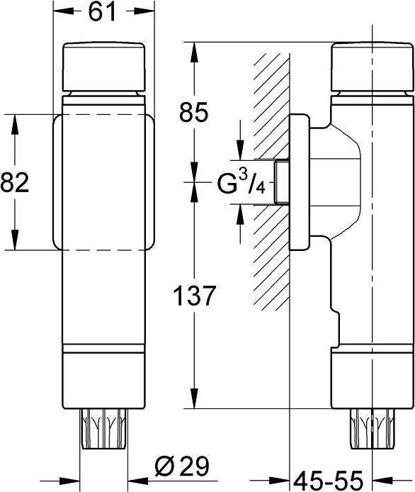 Смывное устройство для унитаза Grohe Rondo 37349000