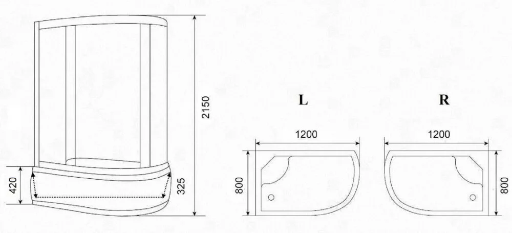 Душевой бокс Parly Classic Эконом EC1221L