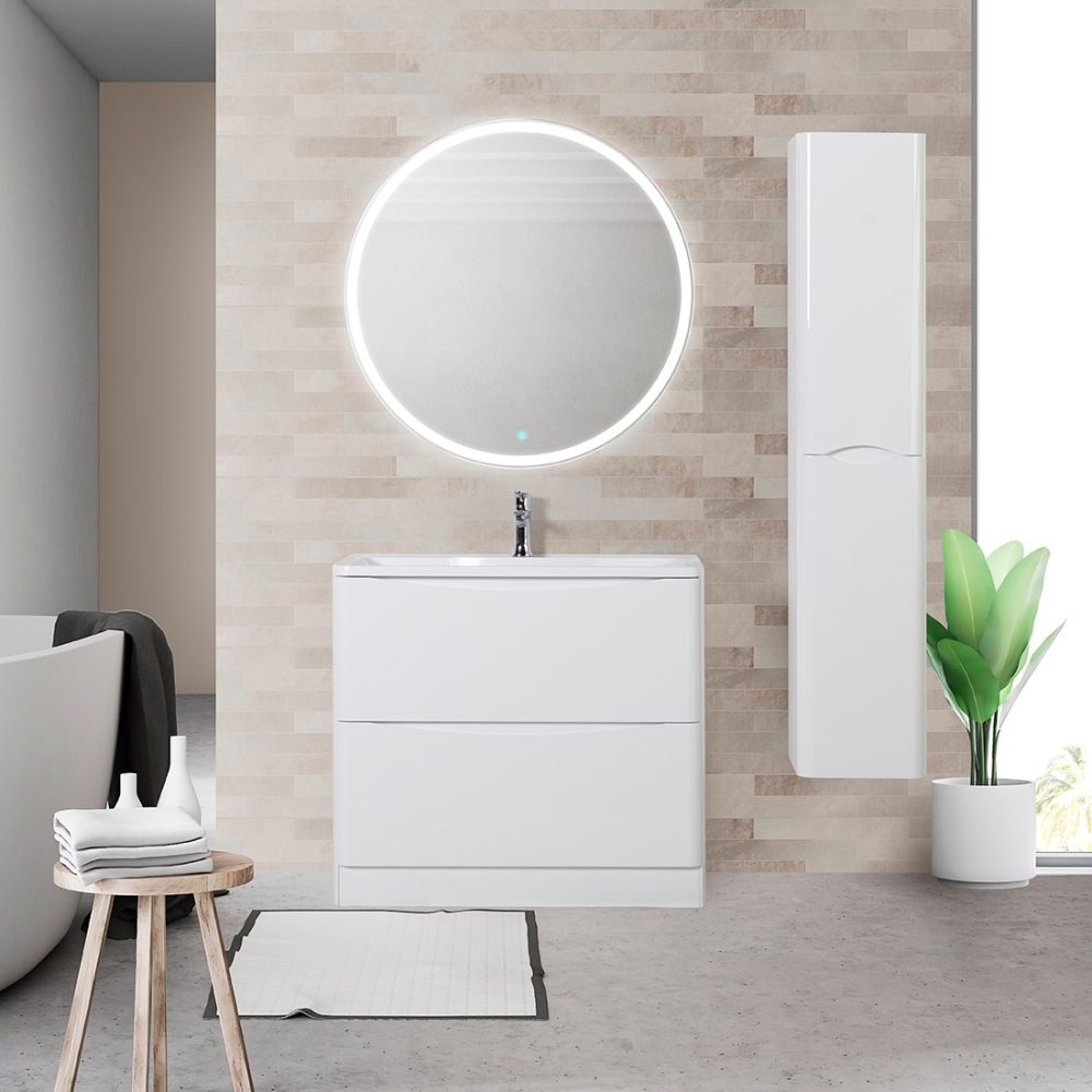 Шкаф-пенал 32 см BelBagno ACQUA-1600-2A-SC-BL-P, bianco lucido