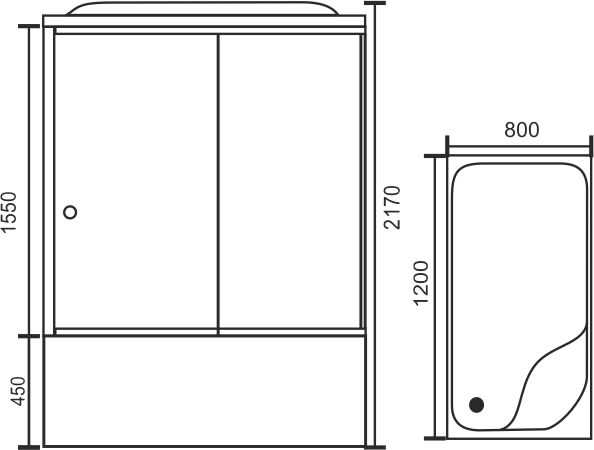 Душевая кабина Royal Bath RB 8120BP3-ВT R