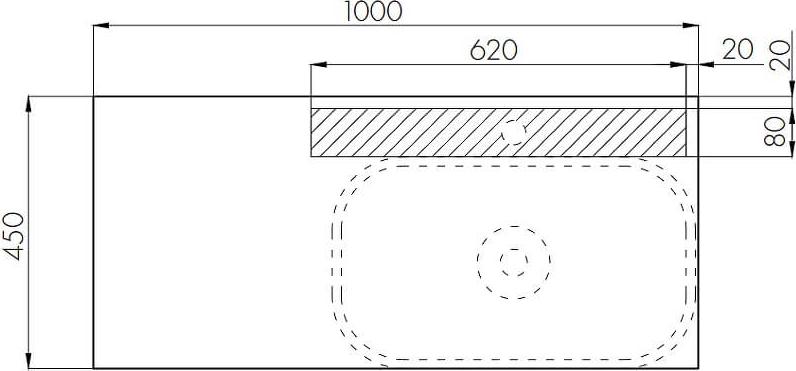 Столешница Aquaton Мишель 100 1A253103MIX40, дуб эндгрейн