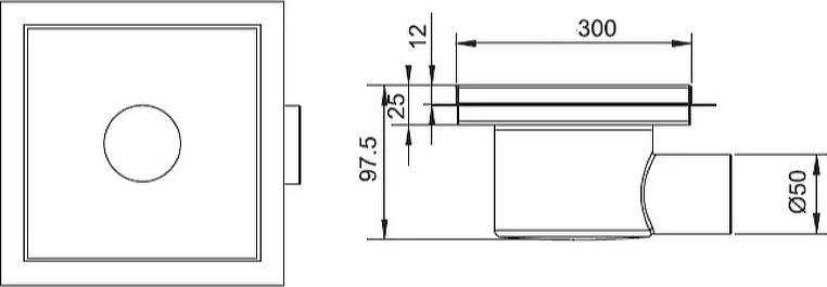 Душевой трап RGW SDR-11 K 30x30 см, 21211130-05