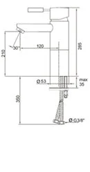 Смеситель для раковины Kaja Ipuri 55040-C хром