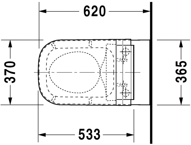 Подвесной унитаз Duravit Happy D.2 Rimless 2550590000 безободковый