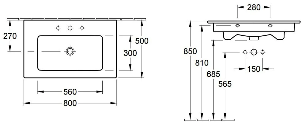 Раковина Villeroy&Boch Venticello 41048LR1 белый