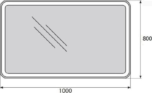 Зеркало BelBagno SPC-MAR-1000-800-LED-BTN