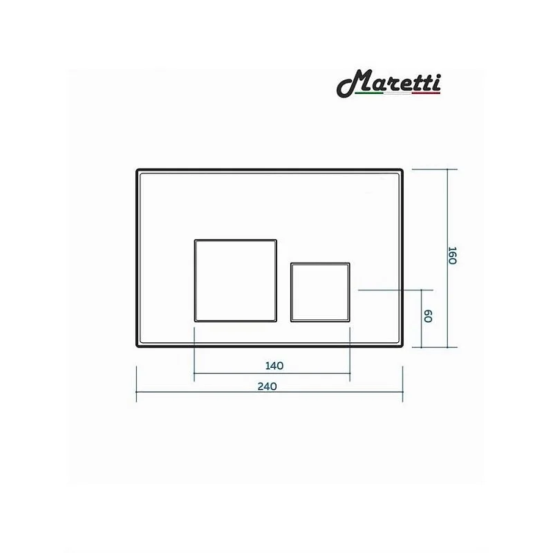 Инсталляция Maretti AC11P5211, с безободковым унитазом Umbria UM10PBM51-560, крышка-сиденье микролифт, клавиша Katrina AC12KA-560, черный, комплект, UM51KA56052