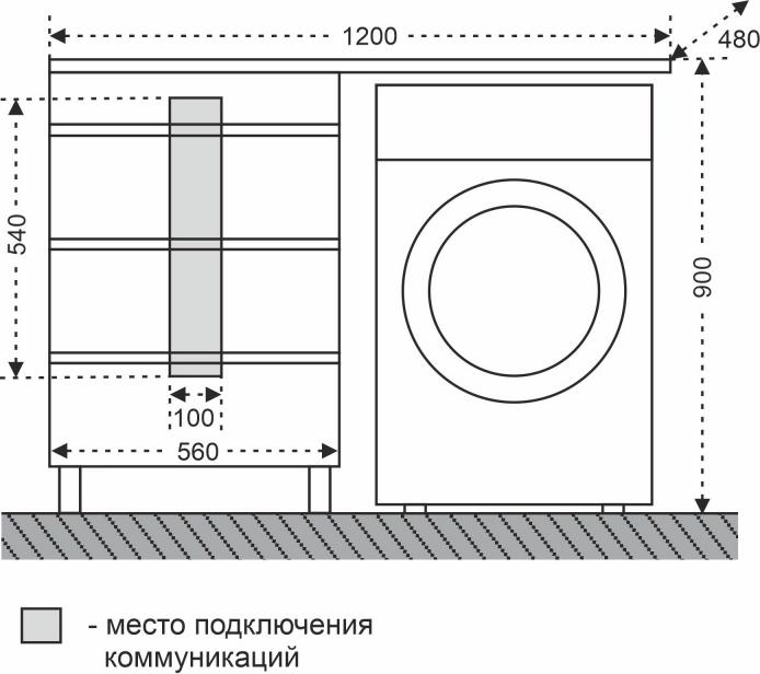 Тумба под раковину СаНта Марс 56 см 700220, белый