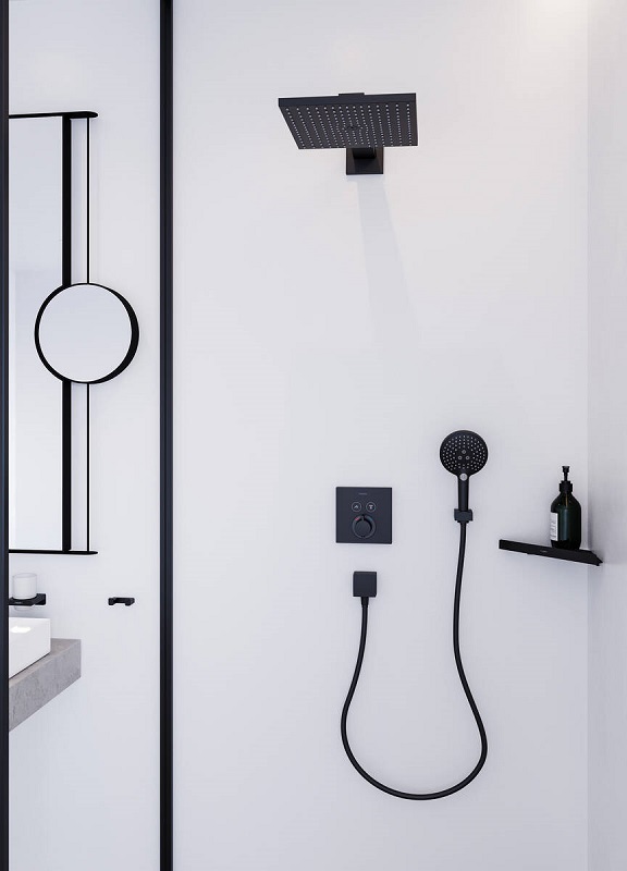 Косметическое зеркало Hansgrohe AddStoris 41791670, черный матовый