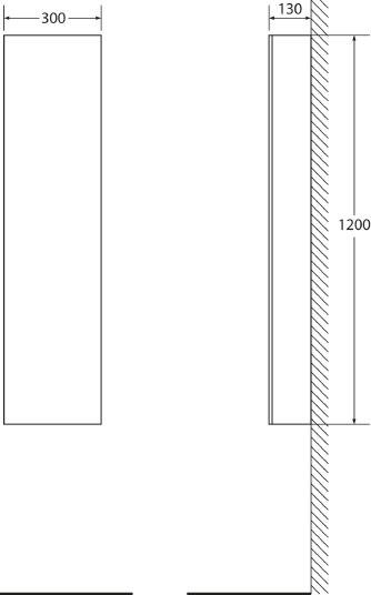 Шкаф-пенал BelBagno BB300CRS