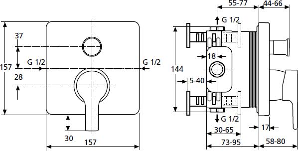 Смеситель Ideal Standard Active B8652AA для ванны с душем