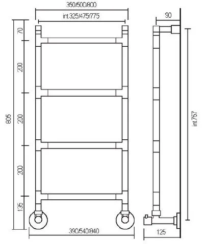 Полотенцесушитель водяной Margaroli Sereno 48277504GL золото