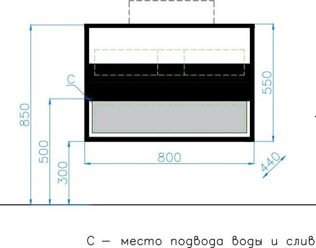 Тумба для комплекта 80 см Style Line Амстердам 80 ЛС-000010042 белый матовый