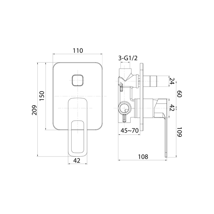 Смеситель для душа Iddis Slide SLIBL00i67 черный