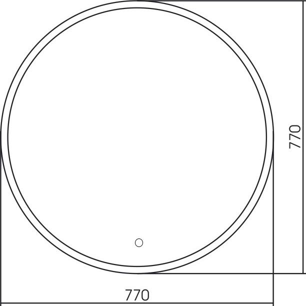 Зеркало с подсветкой 77 см Silver mirrors Манхэттен LED-00002428, черный