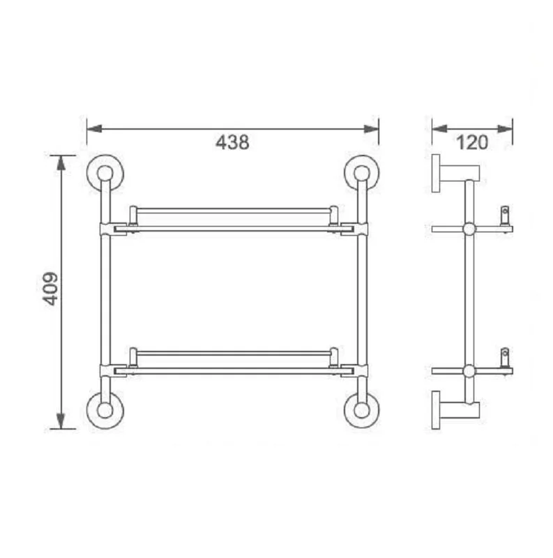 Полка Aquanet Серия 3800 Бронза 189273 бронза