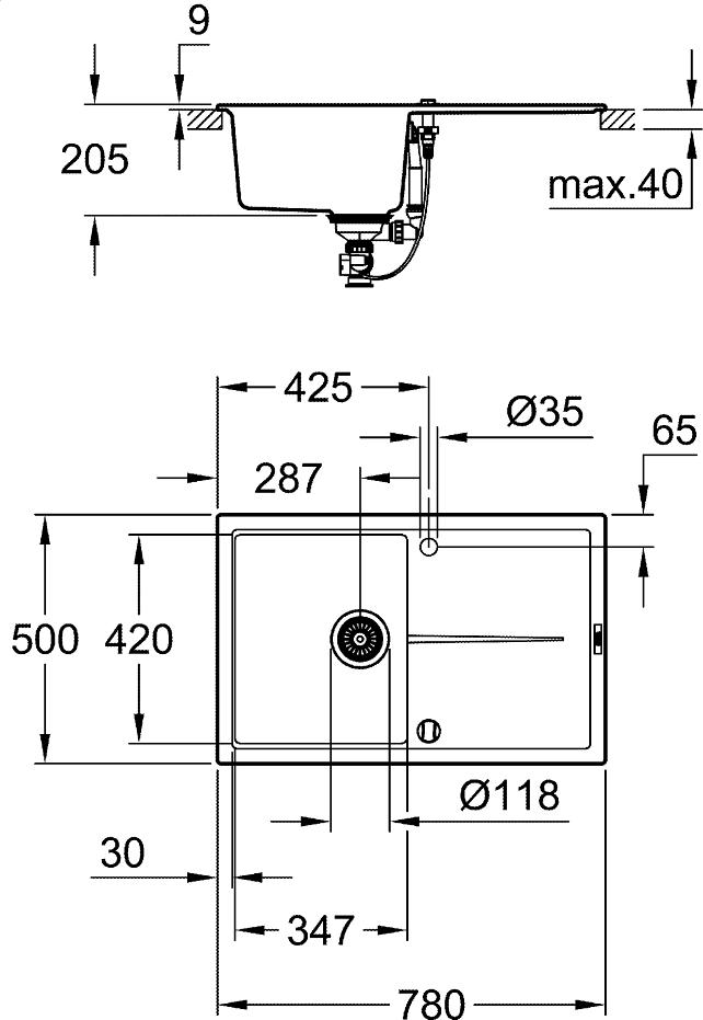 Кухонная мойка Grohe K400 31639AT0