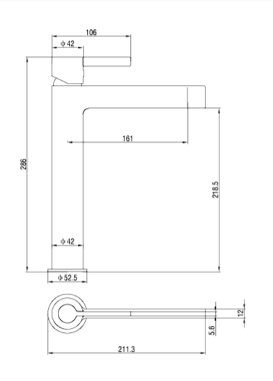 Смеситель для раковины beWash Incanto BVMM1BH238 черный, ручка розовое золото