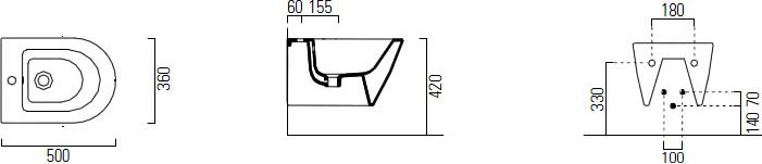 Биде подвесное GSI Norm 866411