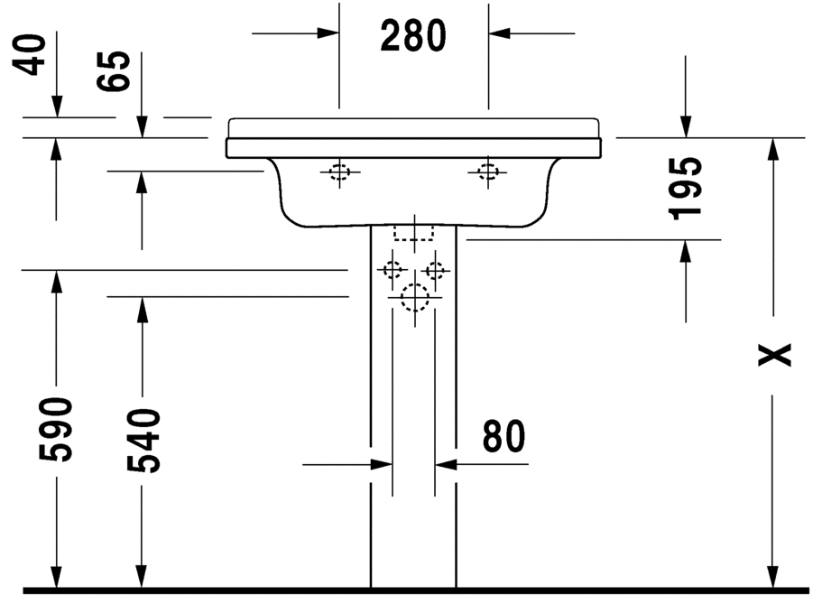 Раковина 70 см Duravit Starck-3 0304700000