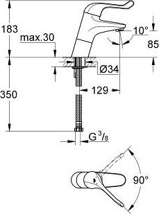 Смеситель для раковины Grohe Euroeco Special 32790000