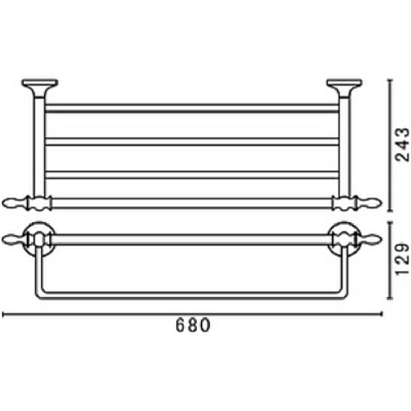 Полотенцедержатель Art&Max Bohemia AM-E-4222-Br, бронза